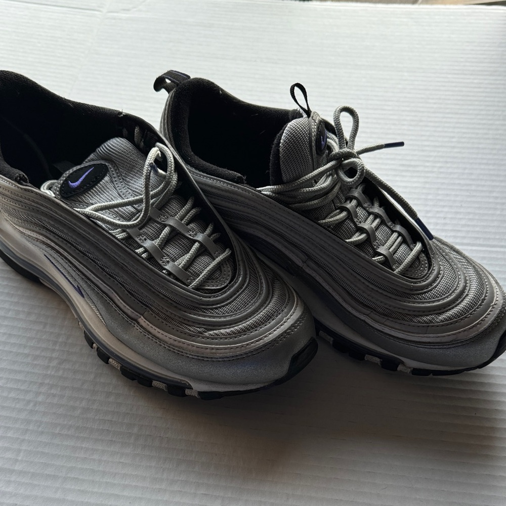 Nike Air Max 97 Men’s Size 8 DJ0717-001 Silver/Gray Purple Accents - Picture 5 of 6